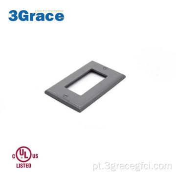 1 gangue decorativa de placa de parede GFCI Luz